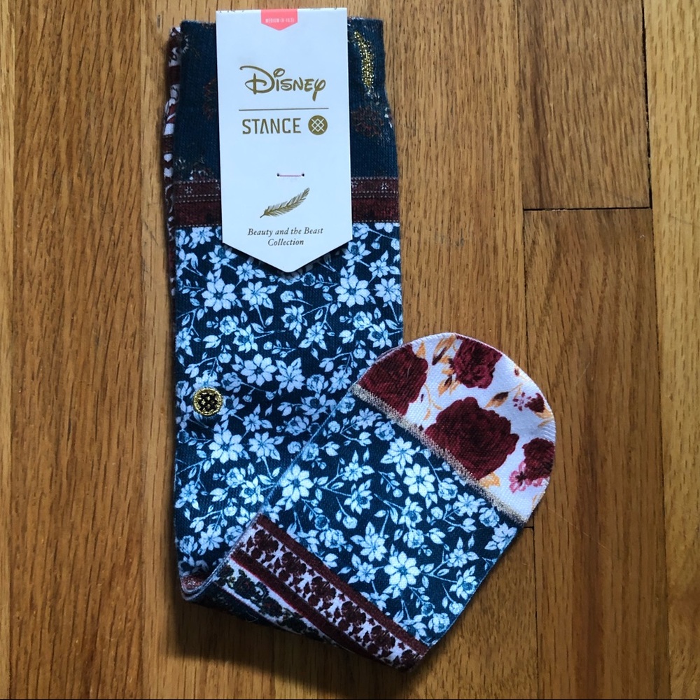 Stance X Disney Socks. Beauty and the Beast. Med.